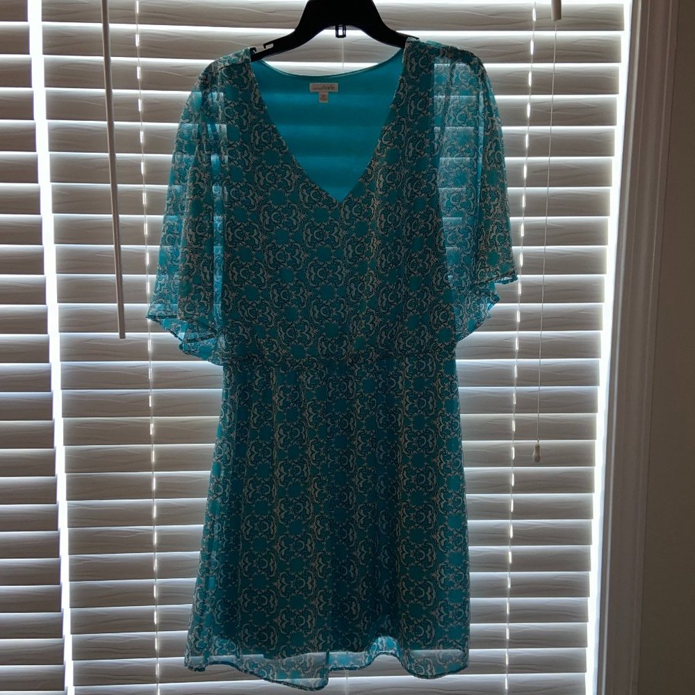 Charming Charlie Light Blue Summer Dress Size XL